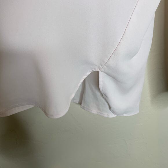 Mango Pale Pink Chiffon Blouse Sz 10 - Picture 9 of 10